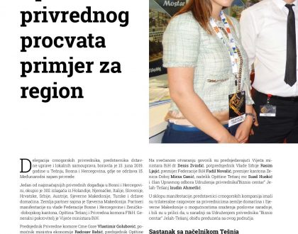 Crnogorska delegacija na Sajmu privrede u Tešnju: Opština privrednog procvata primjer za region